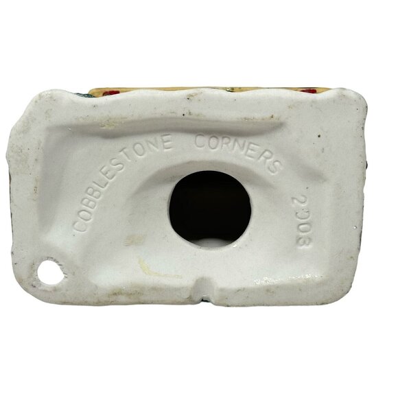 Cobblestone Corners Christmas Village Train Station 2003 Town Clock - Picture 6 of 7